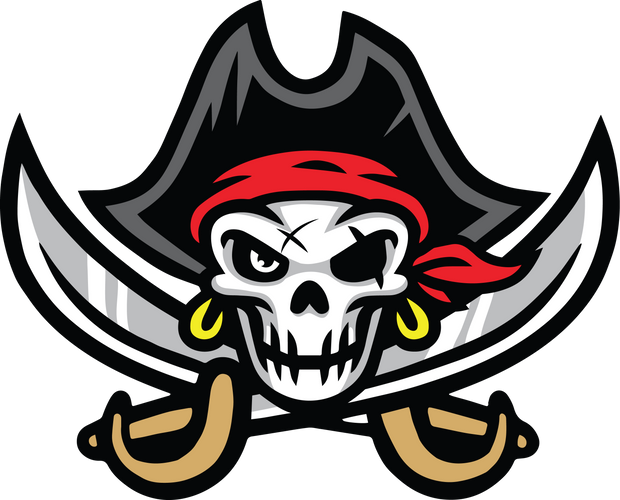 Pirate Skull Logo Design Mascot Illustration Icon