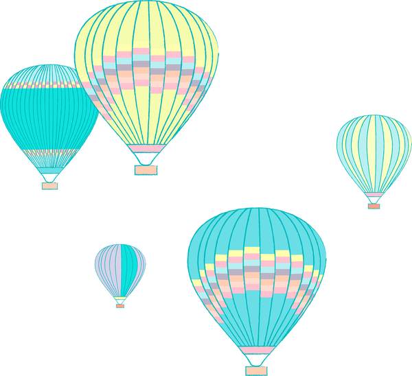 Illustration of Hot Air Balloons